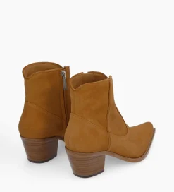 Outlet Bottine western zippée à talon - Sadie 50 - Cuir velours - Boots - Bottines|Boots - Bottines