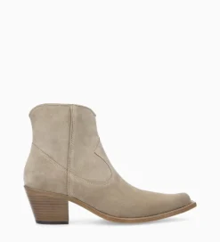 New Bottine western zippée à talon - Sadie 50 - Cuir velours - Boots - Bottines|Boots - Bottines