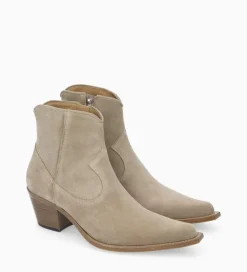 New Bottine western zippée à talon - Sadie 50 - Cuir velours - Boots - Bottines|Boots - Bottines