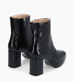 Online Bottine zippée - Carlotta - Cuir verni imprimé serpent - Boots - Bottines