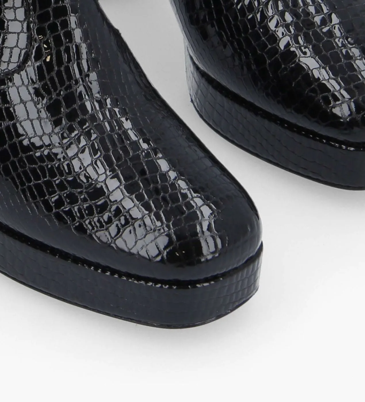 Online Bottine zippée - Carlotta - Cuir verni imprimé serpent - Boots - Bottines