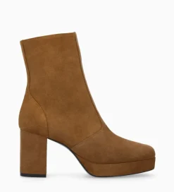 Sale Bottine zippée à talon - Carlotta 70 - Cuir velours - Boots - Bottines|Boots - Bottines