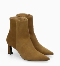 Bottine zippée à talon - Cathleen 65 - Cuir velours - Boots - Bottines|Boots - Bottines