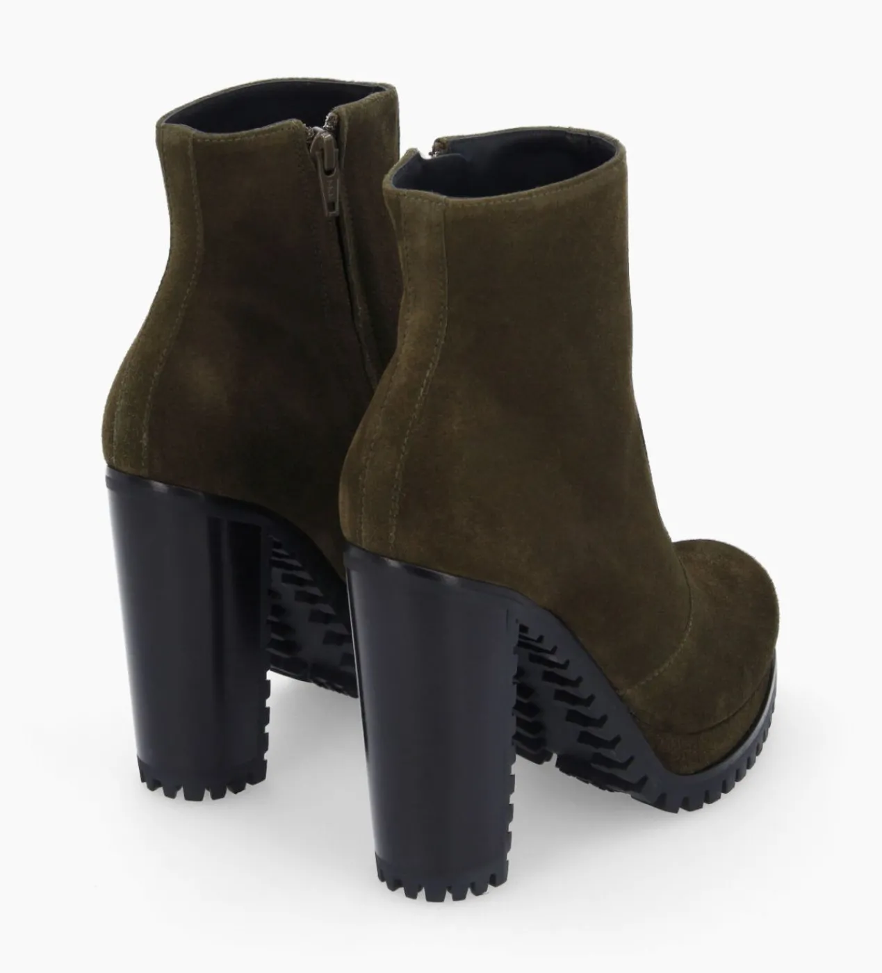 Bottine zippée à talon - Lery 7 - Cuir velours - Boots - Bottines