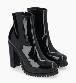 Discount Bottine zippée à talon - Lery 7 - Cuir vernis - Boots - Bottines