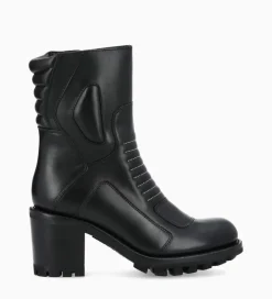 Outlet Bottine zippée à talon - Louise 70 - Cuir lisse - Boots - Bottines|Boots - Bottines