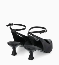 New Escarpin à bride arrière - Suzy 60 - Cuir lisse/Cuir imprimé lézard - Escarpins