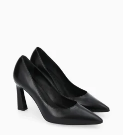 Clearance Escarpin à talon à bout pointu - Iris 85 - Cuir de veau lisse/Cuir imprimé serpent - Escarpins