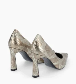 Discount Escarpin à talon à bout pointu - Iris 85 - Cuir imprimé serpent - Escarpins