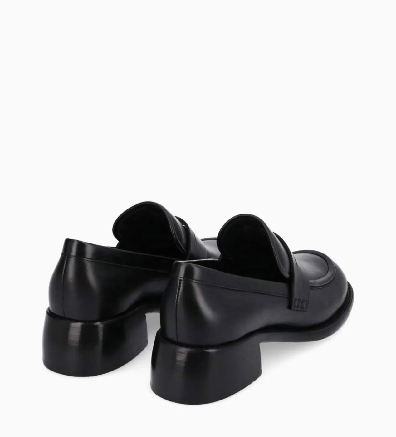 Outlet Mocassin à talon à bout carré - Anaïs 50 - Cuir de veau lisse brillant- Mocassins - Escarpins|Mocassins