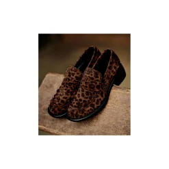 Mocassin à talon à bout carré - Anaïs 50 - Cuir velours - Mocassins - Escarpins|Mocassins